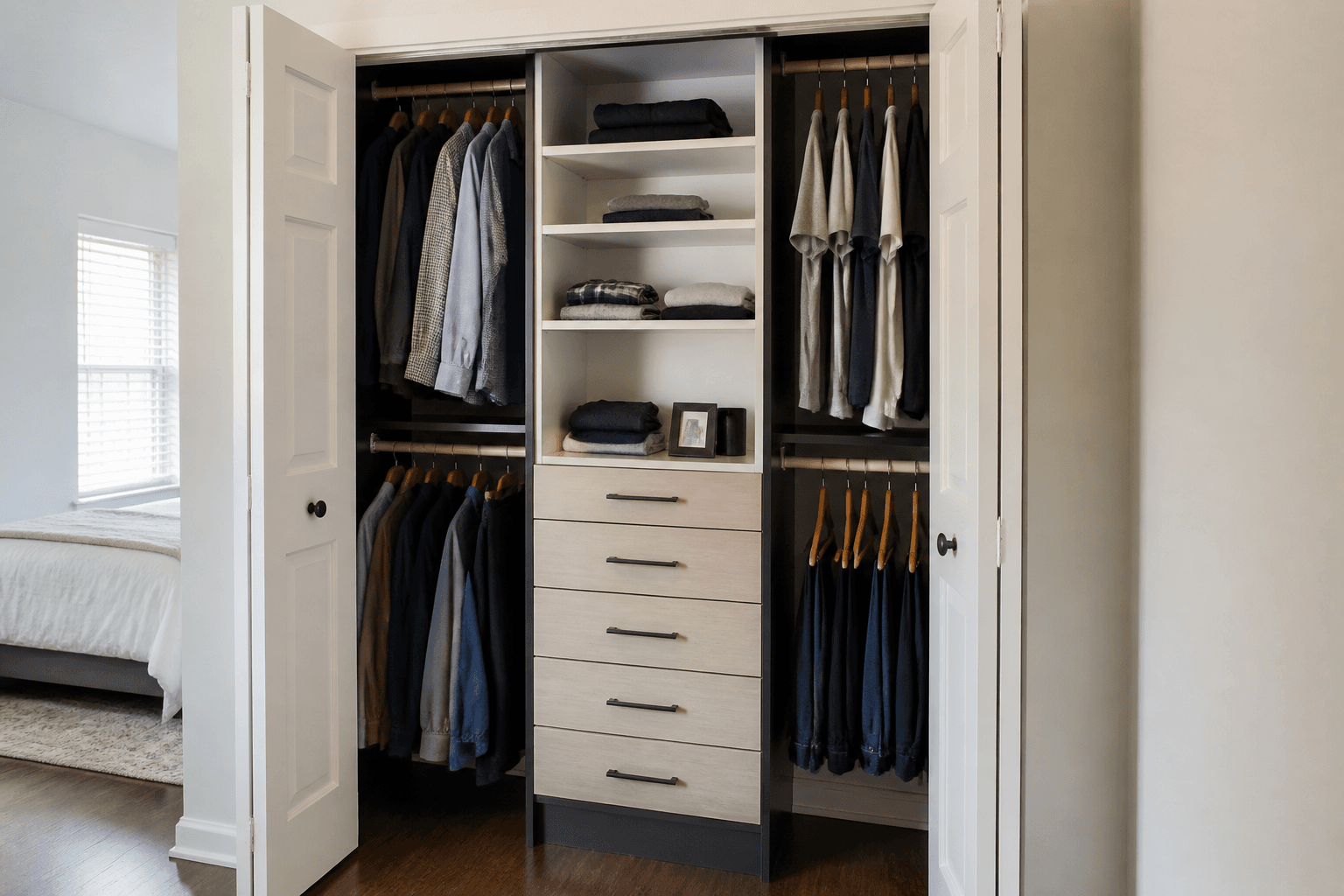 Navy & white dual-tone — Dual-Tone Closet