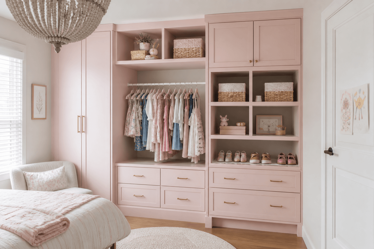 Blush pink girls closet — Kids Closet